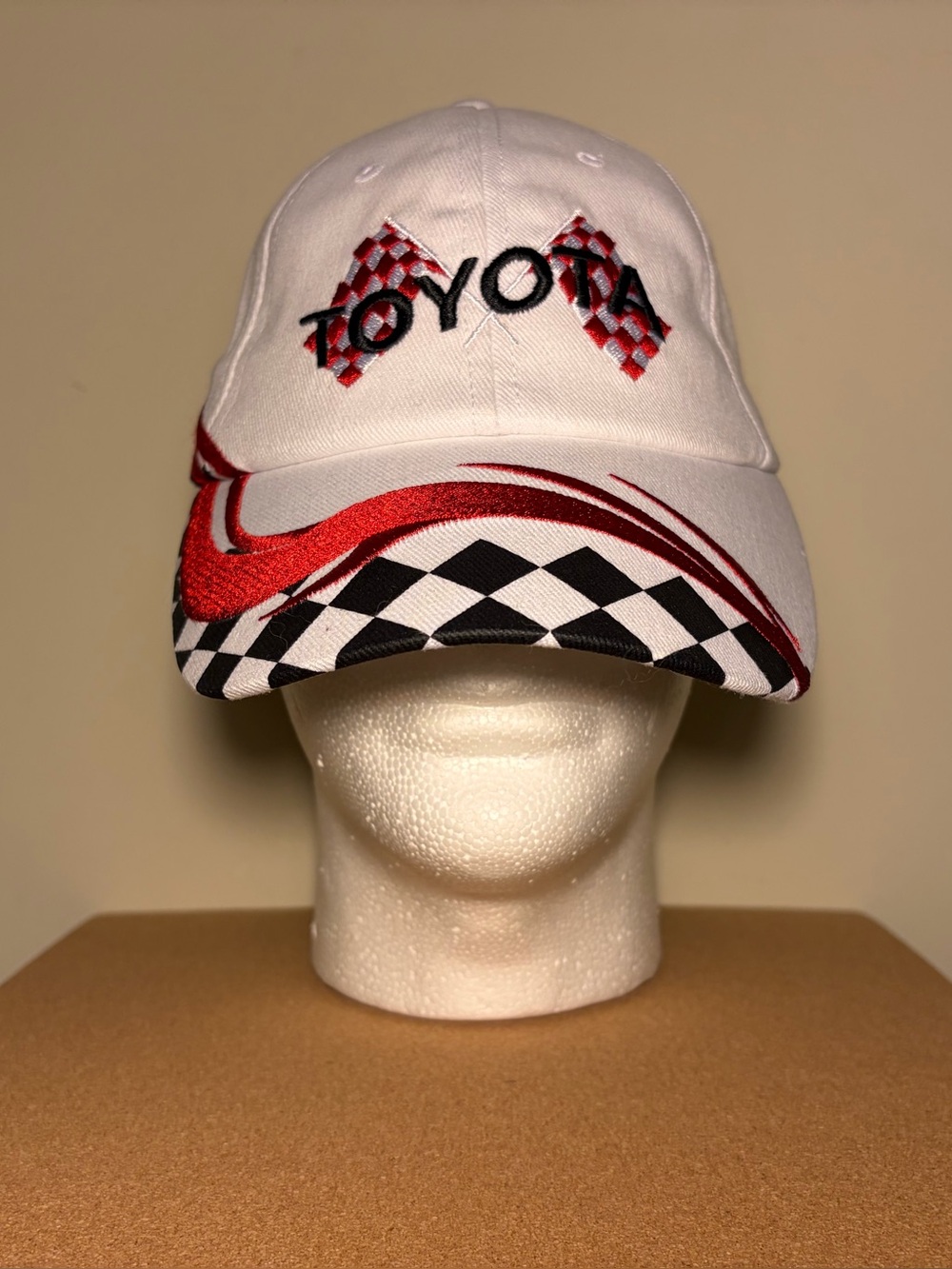 Toyota White and Red Racing Baseball Cap